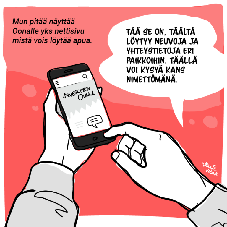 Kuinka puhua huolesta? -sarjakuva. 6. ruutu.