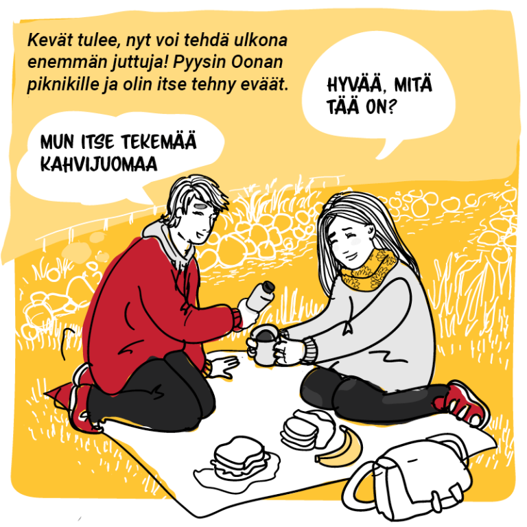 Kuinka puhua huolesta? -sarjakuva. 7. ruutu.