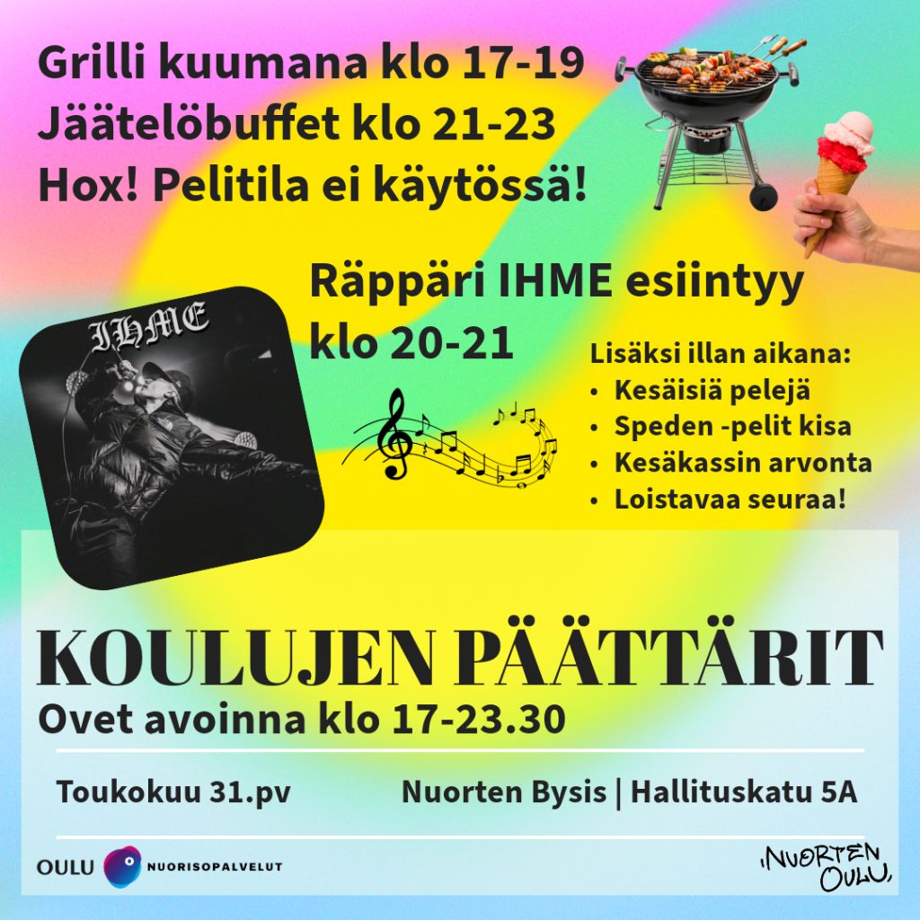 Nuorten Bysiksellä järjestetään koulujen päättärit lauantaina 31.5.25
