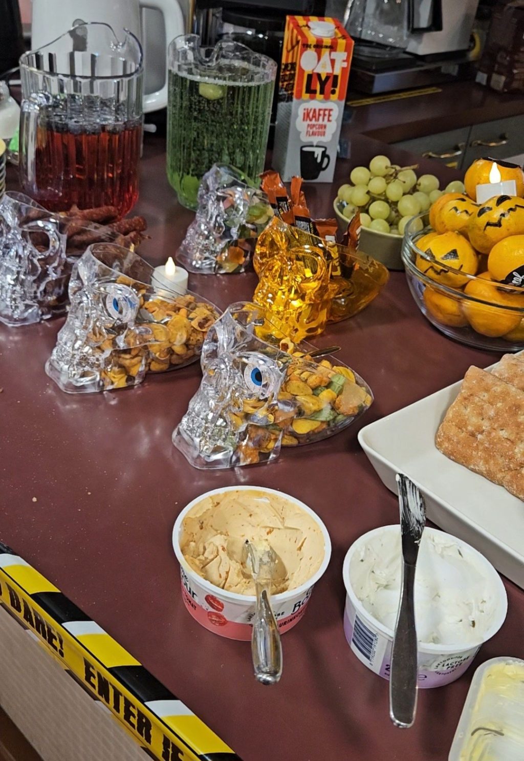 Byströmin Ohjaamon Olkkarin tarjolla oleva välipala