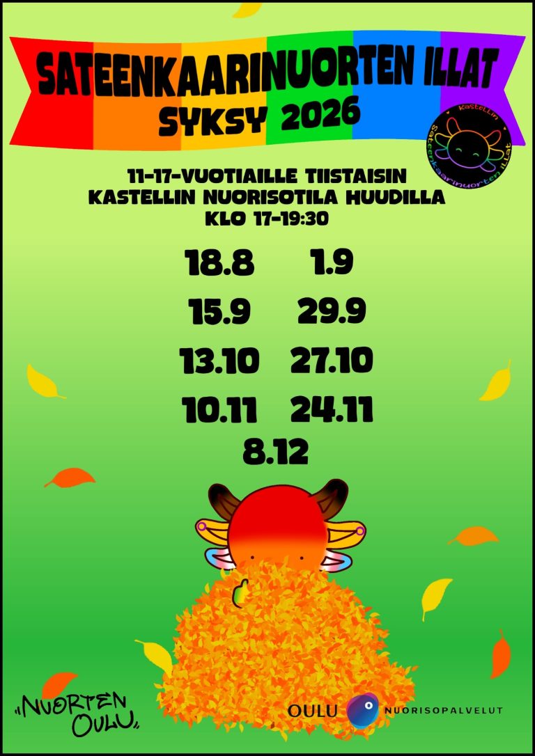 Kastellin Huudin sateenkaari-iltojen päivämäärät
