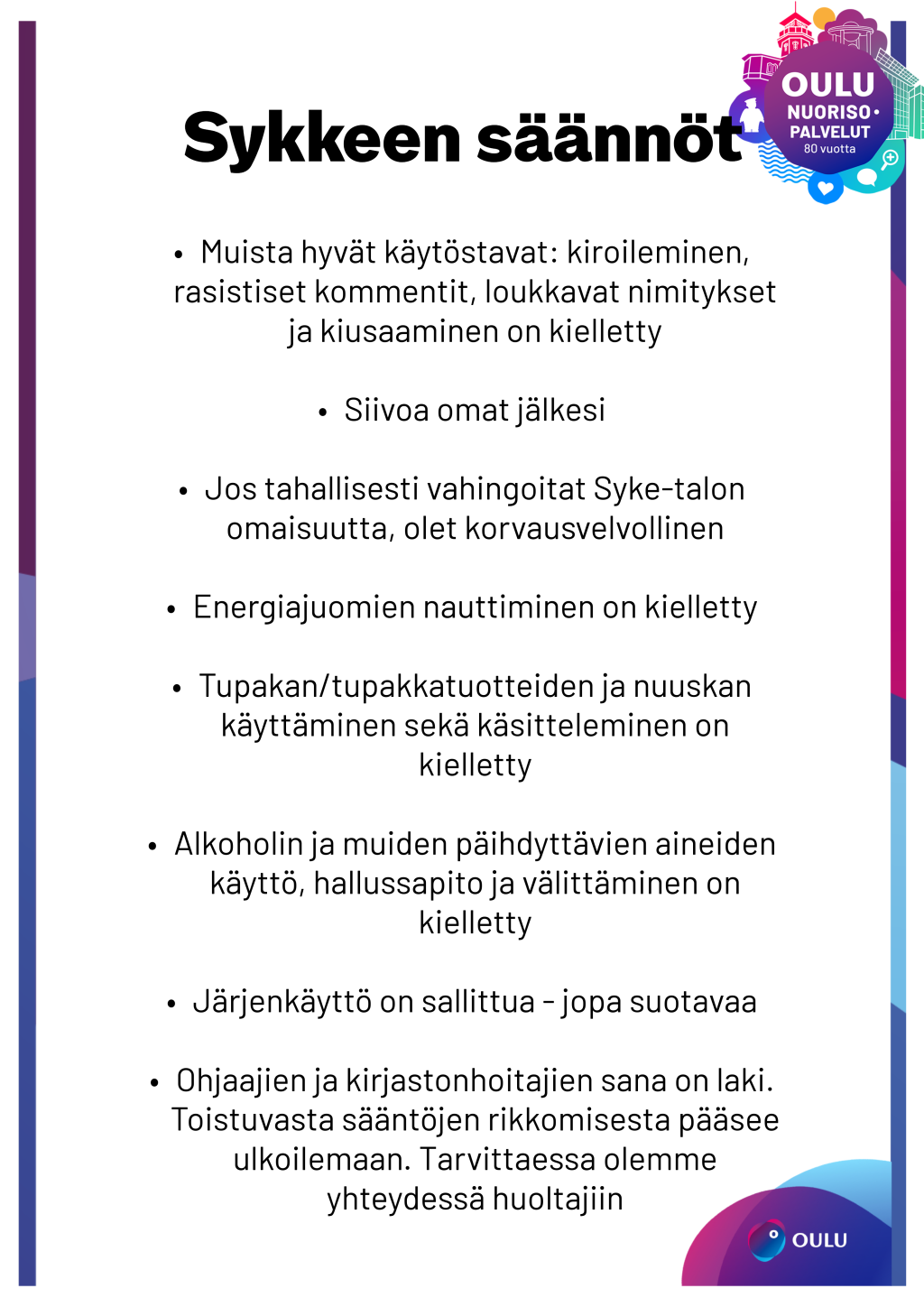 Sykkeen säännöt