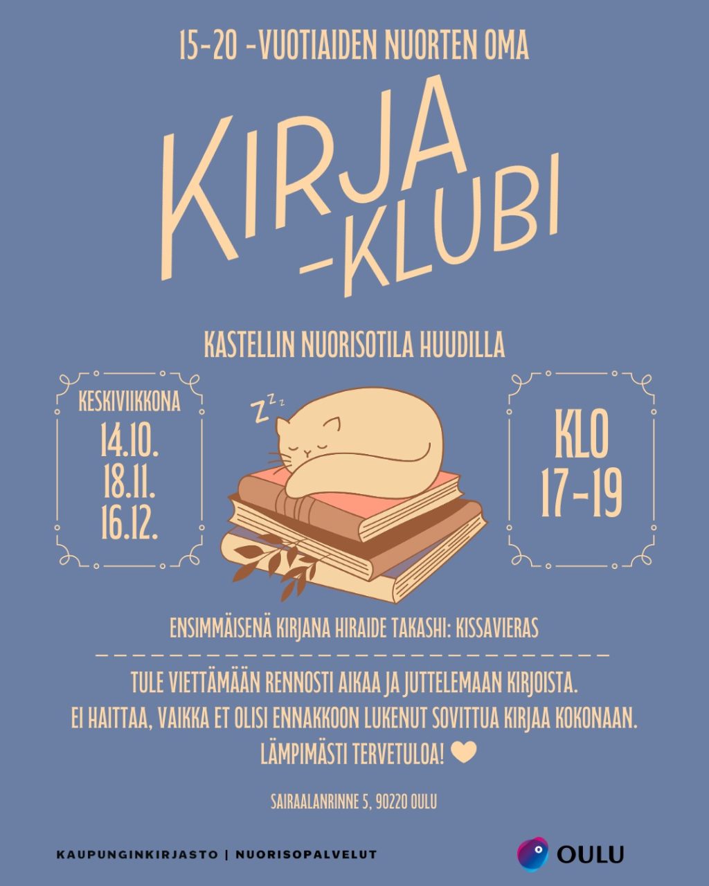 Kirjaklubi Kastellissa.